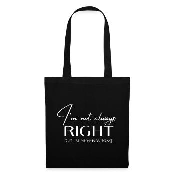 Pas toujours la bonne typographie Tee - Sac en tissu - noir - Devant