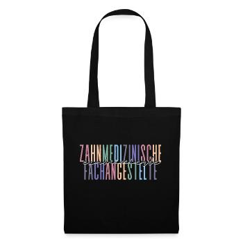 examinierte Zahnmedizinische Fachangestellte - Stoffbeutel - Schwarz - Vorne