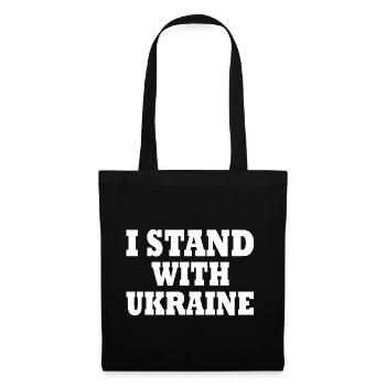 I stand with ukraine - Stoffbeutel - Schwarz - Vorne