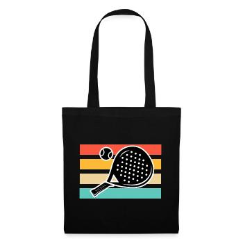 Padel Tennis Retro Vintage - Tote Bag - black - Front