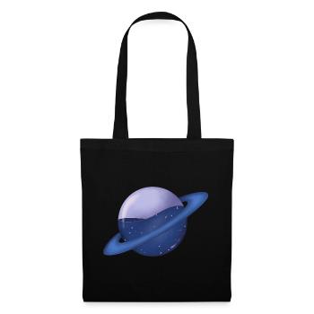 Galaxie-Planet - Stoffbeutel - Schwarz - Vorne