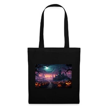 Maison des sorcières d’Halloween - Sac en tissu - noir - Devant