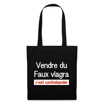 Humour Viagra Fausse Vente T-shirt - Sac en tissu - noir - Devant