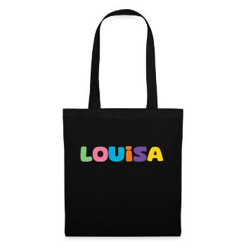 Nom - Louisa - Sac en tissu - noir - Devant