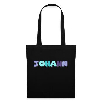 Nom - Johann - Sac en tissu - noir - Devant