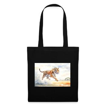 Tiger in Action - Tote Bag - black - Front