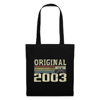 2003 Geburtstagsfeiern - Retro Geschenk 2003 - Stoffbeutel - Schwarz - Vorne
