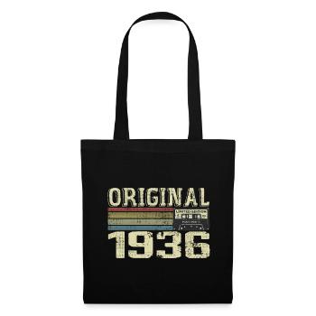 1936 Fêtes D’anniversaire - Cadeau Retro 1936 - Sac en tissu - noir - Devant
