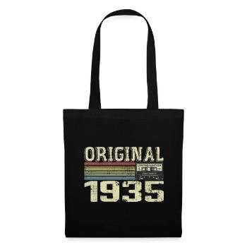 1935 Fêtes D’anniversaire - Cadeau Retro 1935 - Sac en tissu - noir - Devant