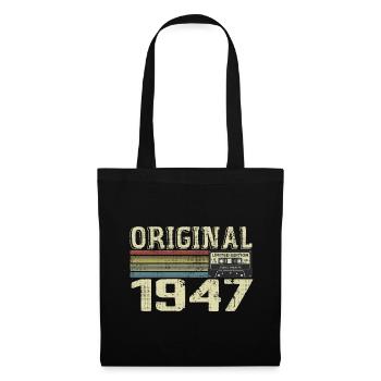 1947 Fêtes D’anniversaire - Cadeau Retro 1947 - Sac en tissu - noir - Devant