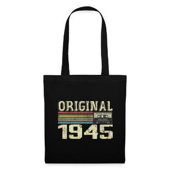 1945 Geburtstagsfeiern - 1945 Retro-Geschenk - Stoffbeutel - Schwarz - Vorne