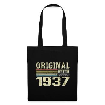1937 Fêtes D’anniversaire - Cadeau Retro 1937 - Sac en tissu - noir - Devant