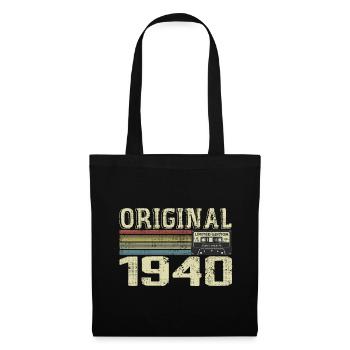 Geburtstagspartys der 1940er Jahre - Retro-Geschenk der 1940er Jahre - Stoffbeutel - Schwarz - Vorne