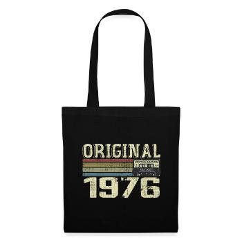 1976-Geburtstagsfeiern - Retro-1976-Geschenk - Stoffbeutel - Schwarz - Vorne