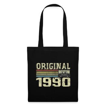 1990 Geburtstagspartys - 1990er Jahre Retro-Geschenk - Stoffbeutel - Schwarz - Vorne