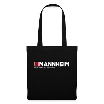 Mannheim Monnem Mannheimat - Stoffbeutel - Schwarz - Vorne
