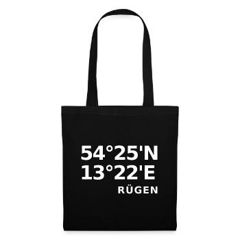 Rügen - Stoffbeutel - Schwarz - Vorne