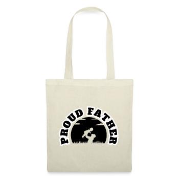 Fier Papa Fille Enfant Noir - Sac en tissu - nature - Devant