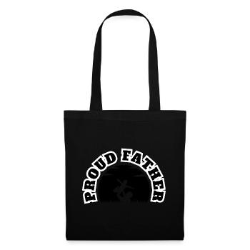 Fier Père Enfant Garçon Noir - Sac en tissu - noir - Devant