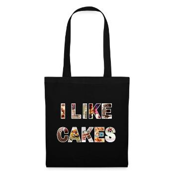 I LIKE CAKES - Sac en tissu - noir - Devant
