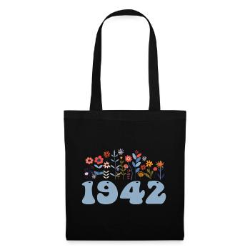 1942 Floral Pattern 1942 Floral Theme Flowers 1942 - Tote Bag - black - Front