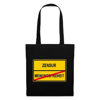 Censure - Liberté d’expression - Sac en tissu - noir - Devant