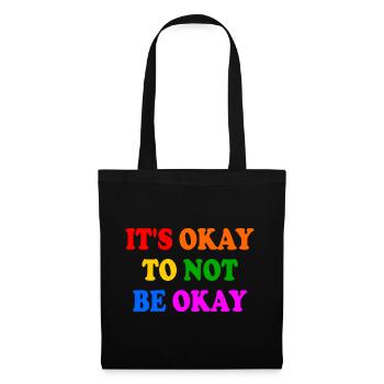 it's okay to not be okay - Sac en tissu - noir - Devant