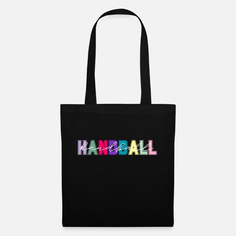 Handball Farben - Handball Liebhaber Geschenk - Stoffbeutel - Schwarz