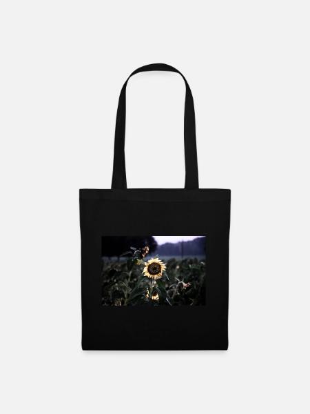 Echoes of the sun - sunflower - Tote Bag - black