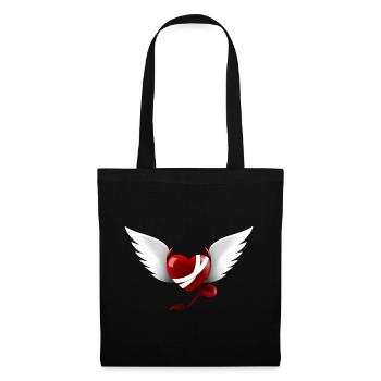 Heart Devil Angel Design Gift - Tote Bag - black - Front