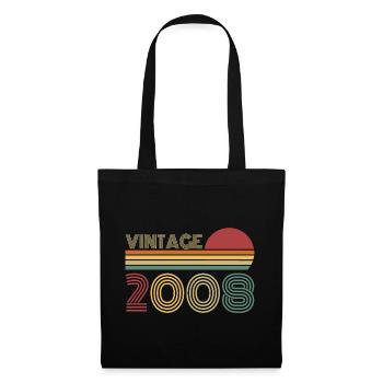 Vintage 2008 Vintage Rétro Cadeau d’anniversaire - Sac en tissu - noir - Devant
