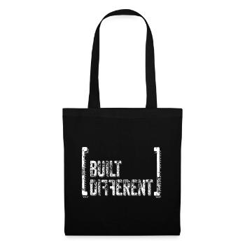 Built Different Distressed Quote - Stoffbeutel - Schwarz - Vorne