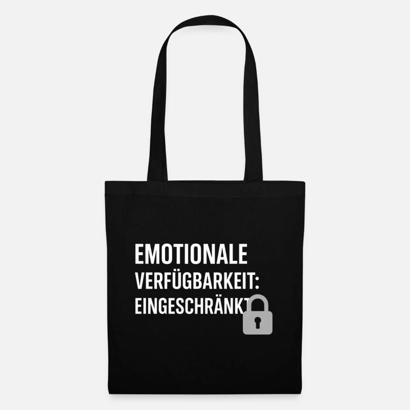 Eingeschränkte Emotionale Verfügbarkeit - Stoffbeutel - Schwarz