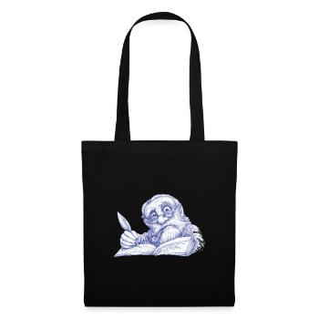 Senior Writer with Pen Drawing - Tote Bag - black - Front