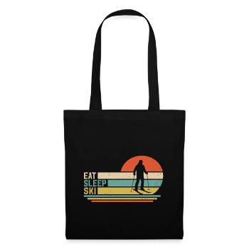 Mange, dors, skie - Sac en tissu - noir - Devant