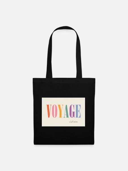 Voyage – c’est vivre - Stoffbeutel - Schwarz