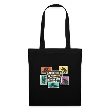 Roofer Saying Retro Collage - Tote Bag - black - Front