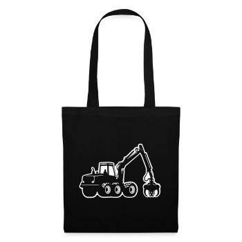 Silhouette de moissonneuse - Sac en tissu - noir - Devant