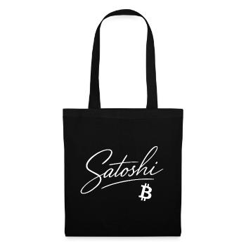 Satoshi Shirt for Bitcoin and Crypto Fans - Tote Bag - black - Front
