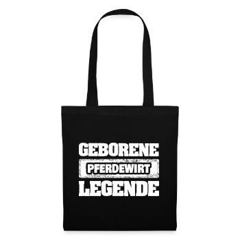 Geschenk für Pferdewirt - Stoffbeutel - Schwarz - Vorne