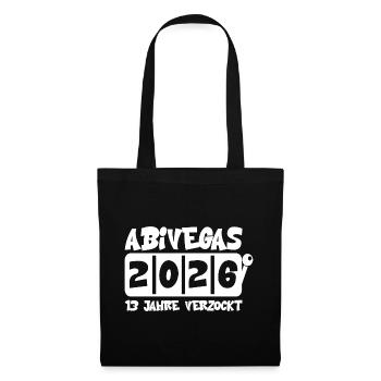 Abivegas 2016 Typo Neon Retro - Stoffbeutel - Schwarz - Vorne
