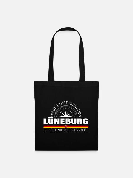 Lüneburg - Stoffbeutel - Schwarz