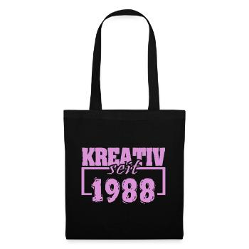Kreativ 1988 - Stoffbeutel - Schwarz - Vorne