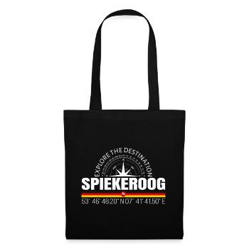 Spiekeroog - Stoffbeutel - Schwarz - Vorne