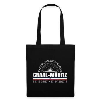Graal-Müritz - Stoffbeutel - Schwarz - Vorne