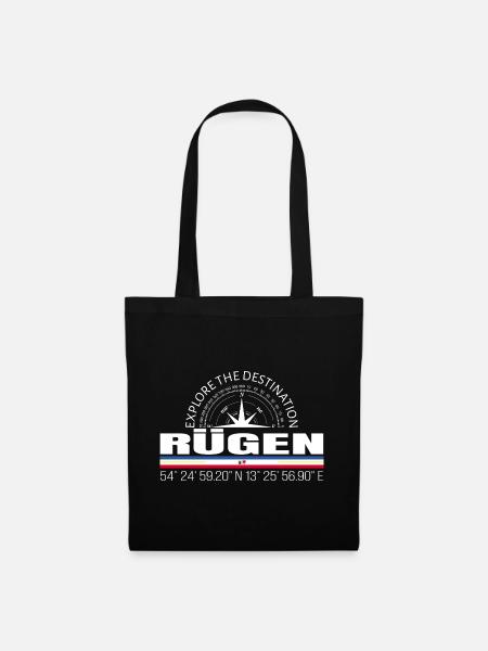 Rügen - Stoffbeutel - Schwarz
