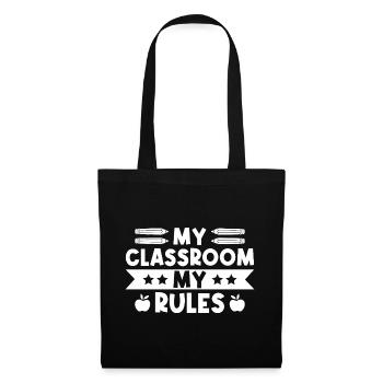 Preschool Teacher Classroom My Rules Daycare - Stoffbeutel - Schwarz - Vorne
