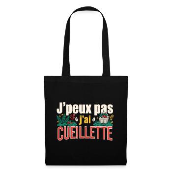 J'peux pas j'ai cueillette - Sac en tissu - noir - Devant