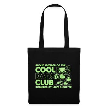 Club des papas cool - Cadeau de fête des pères papa papa - Sac en tissu - noir - Devant