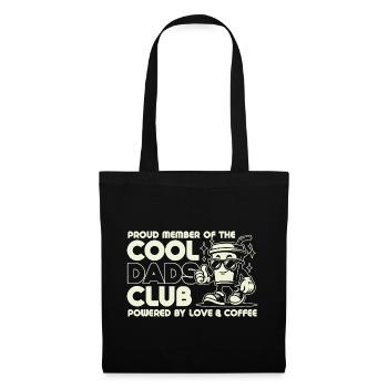 Club des papas cool - Cadeau de fête des pères papa papa - Sac en tissu - noir - Devant